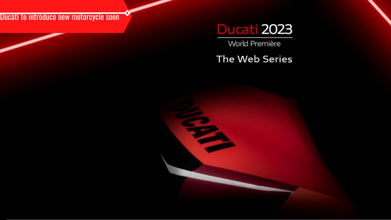 Teaser image for upcoming Ducati bike.