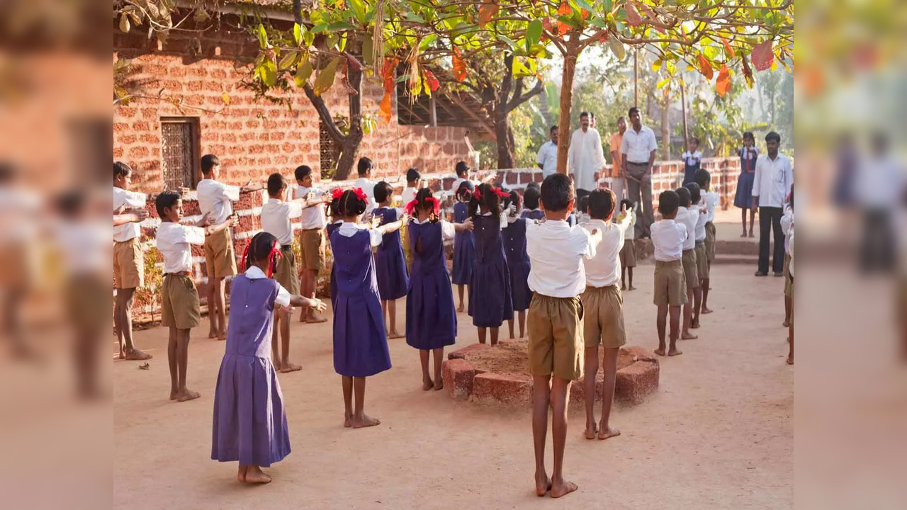 Students Morning Assembly Workout