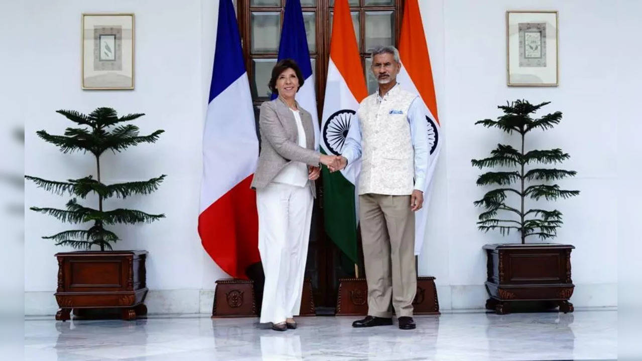 French Foreign Minister Catherine Colonna - S Jaishankar meeting.