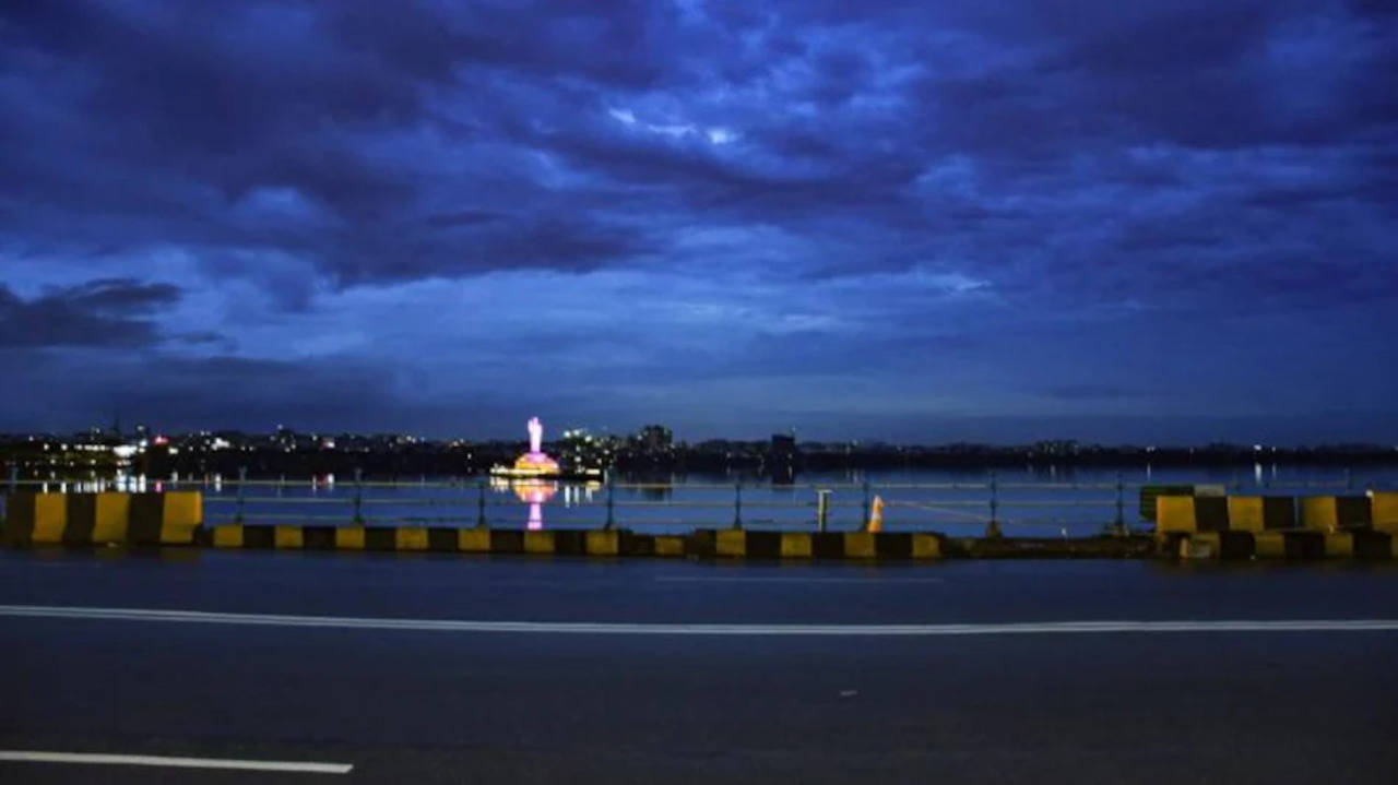 HUSSAIN SAGAR LAKE.