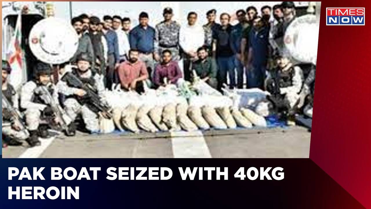 Pakistan Terror Boat Seized With 40 Kg Drugs In Gujarat 6 Pakistanis Detained English News 