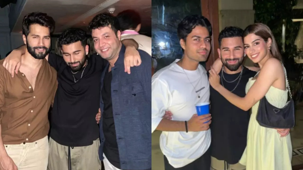 Varun Dhawan parties hard with Khushi Kapoor and others