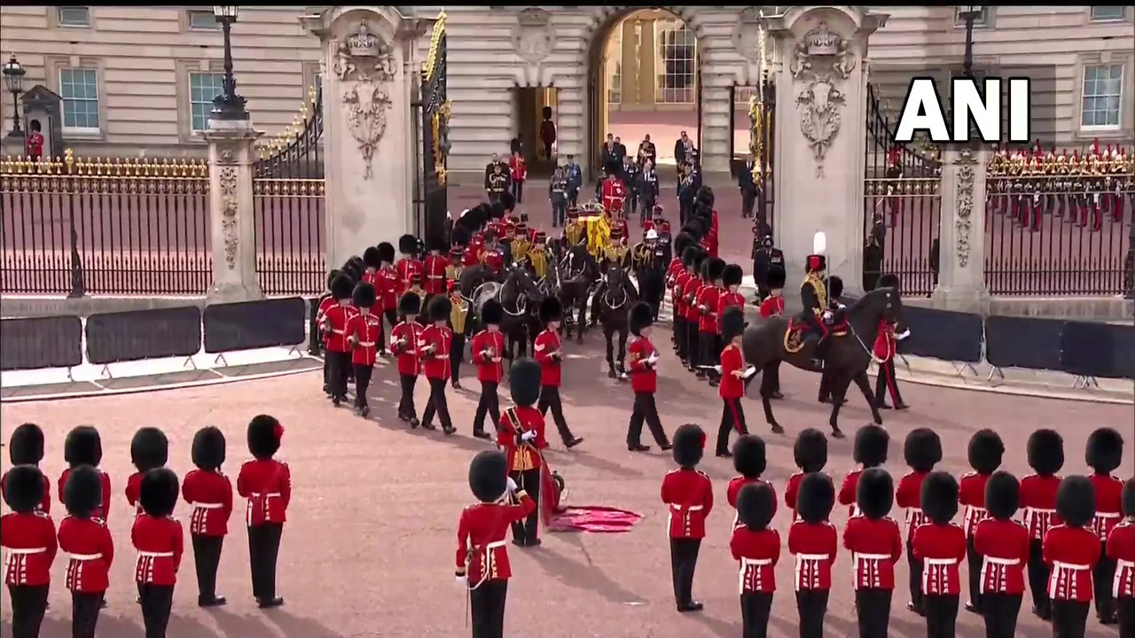 Queen Elizabeth II leaves Buckingham Palace in London