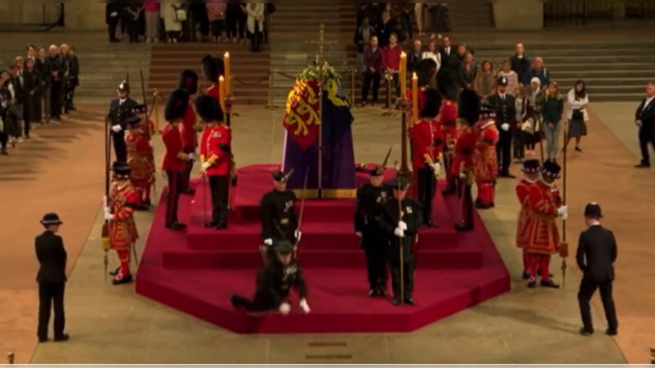 Royal guard collapses