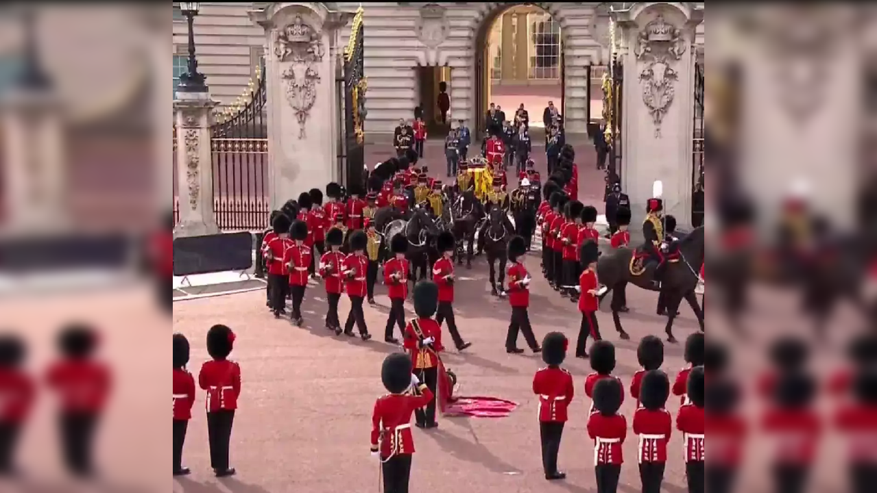 Queen Elizabeth II leaves Buckingham Palace in London