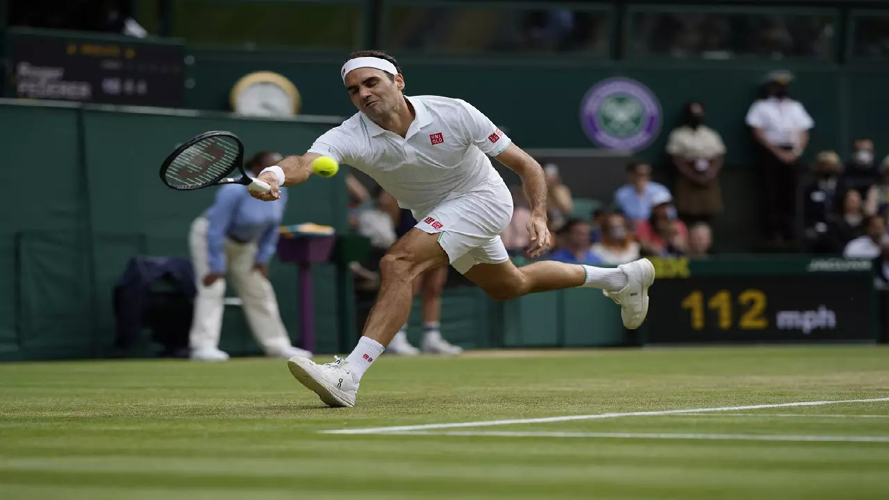 Roger Federer grass AP