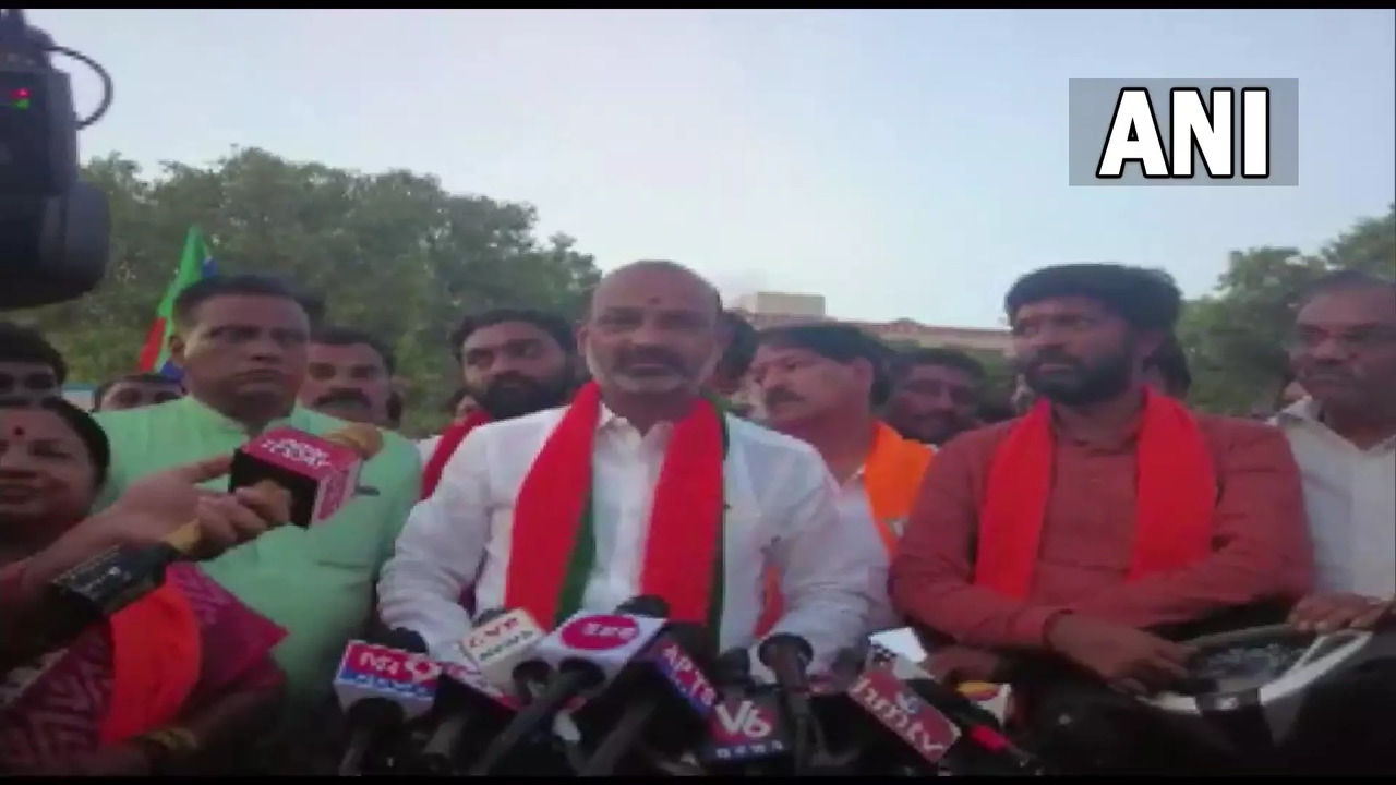 BJP Telangana chief Bandi Sanjay in Hyderabad