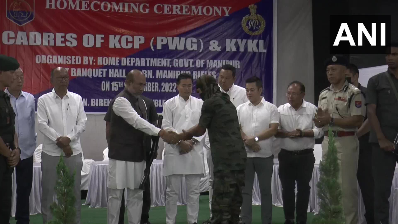 Twelve cadres of insurgent group KCP-PWG (Kangleipak Communist Party-People's War Group) along with a cadre of KYKL (Kanglei Yawol Kanna Lup) laid down their arms