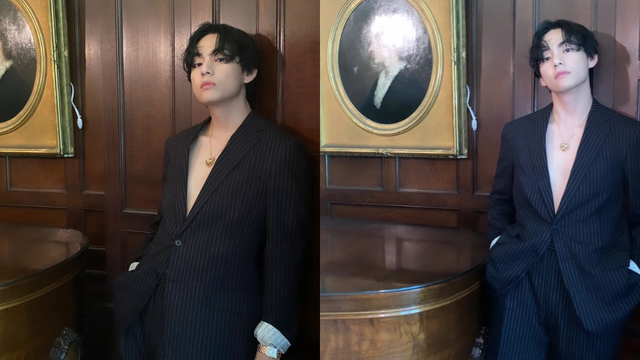 Taehyung's outfit, Weverse Post 210806