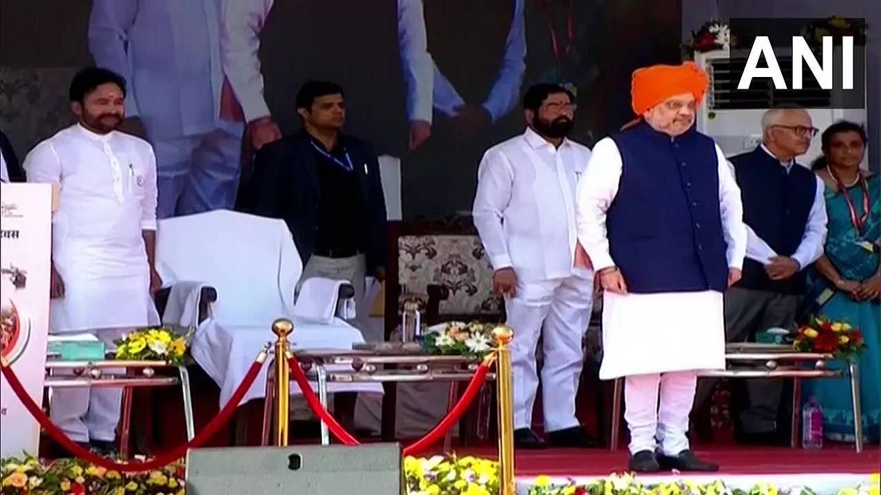 ​Union Home Minister Amit Shah, Maharashtra CM Eknath Shinde and Union Minister G Kishan Reddy attend 'Telangana Liberation Day' event in Hyderabad​