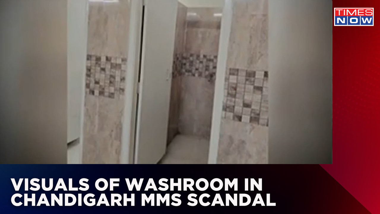 Visuals Of Washroom Where Chandigarh MMS Scandal Allegedly Happen In  Chandigarh University