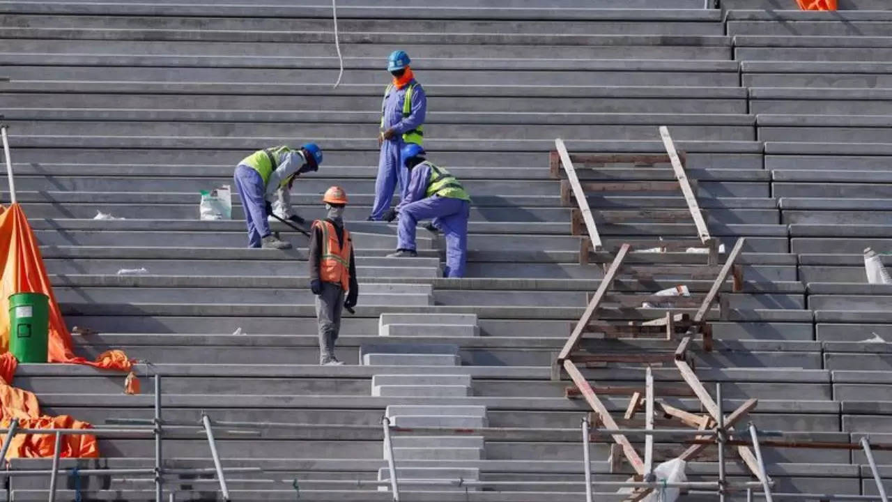 workers stadium FIFA qatar world cup Reuters photo