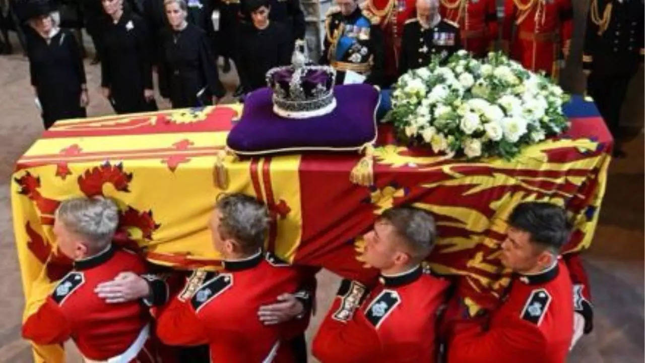 The Queen's coffin