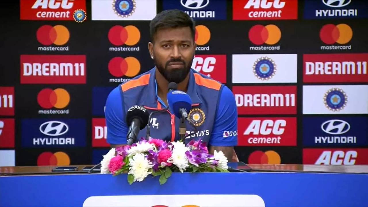 Hardik Pandya attended press conference after India's defeat to Australia in 1st T20I