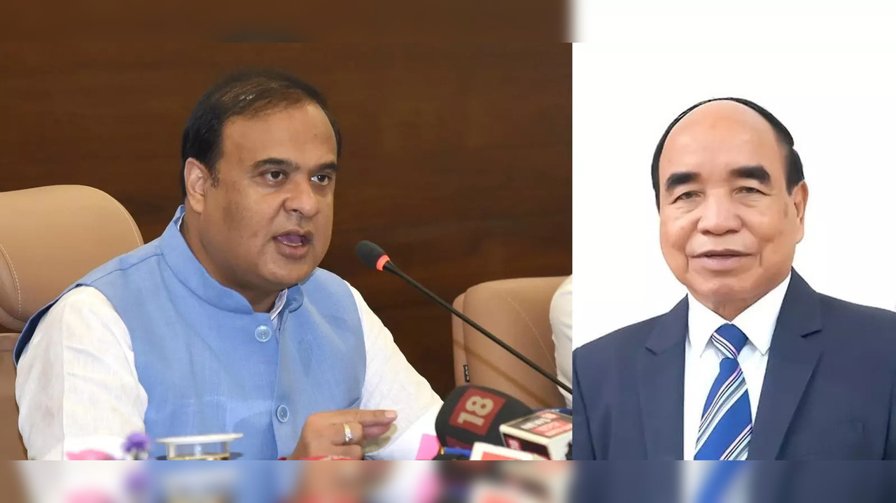 Mizoram Chief Minister Zoramthanga and Assam Chief Minister Himanta Biswa Sarma.