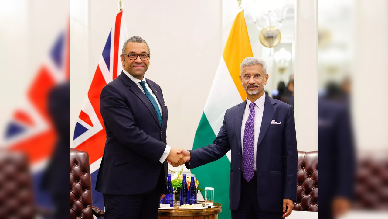 External Affair Minister S Jaishankar with UK Foreign Secretary James Cleverly