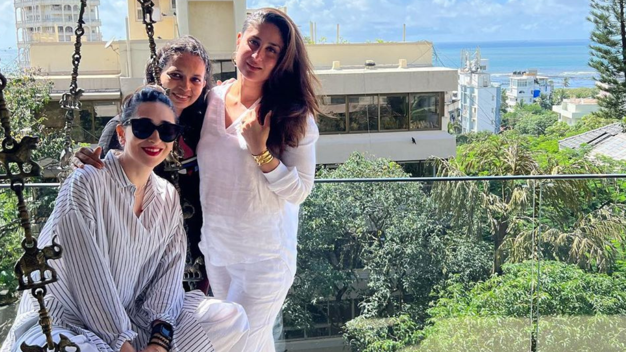 Karisma and Kareena's cozy Saturday afternoon was all about relishing Maharashtrian meal and happy pics