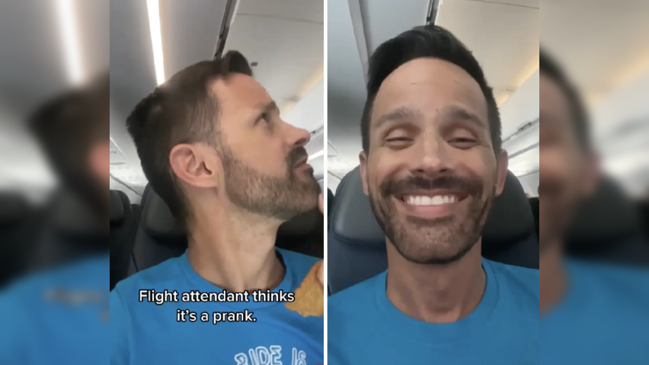 Flight intercom prank