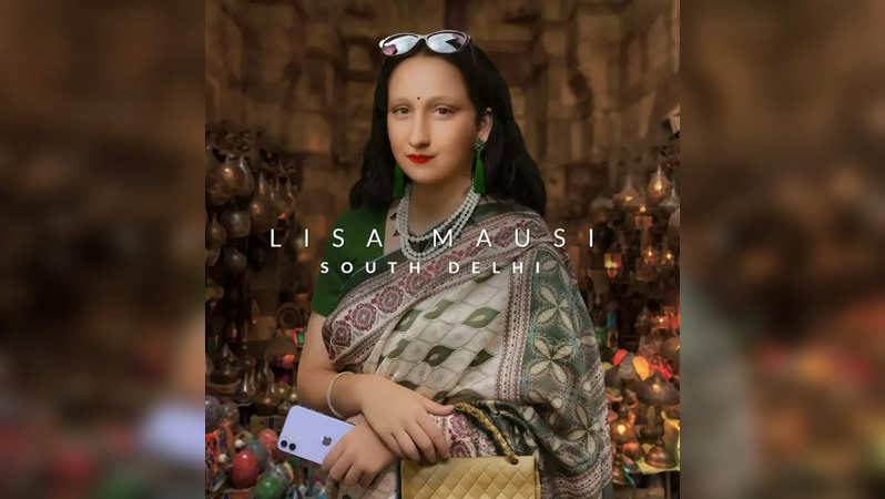 Through a series of pictures shared on Twitter, the iconic Mona Lisa got Indian makeovers from different states – such as ‘Lisa Mausi’ from South Delhi, ‘Lisa Devi’ from Bihar, ‘Shona Lisa’ from Kolkata and ‘Lisa Ben’ from Gujarat. (Photo credit: Pooja Sangwan/Twitter)