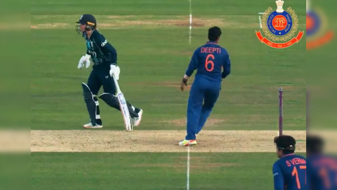 Delhi Police shares Deepti Sharma's runout video to give a lesson on