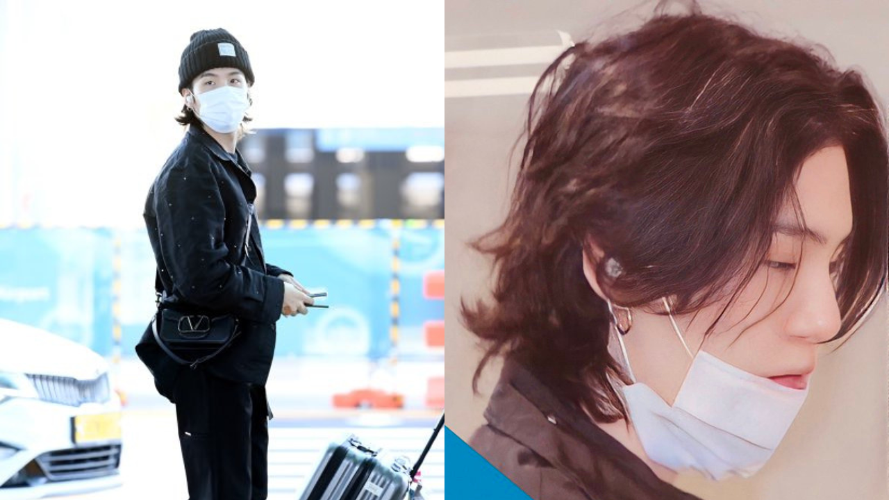 bts-suga-casually-ruffles-his-long-hair-at-the-airport-and-it-s-nothing-short-of-a-k-drama