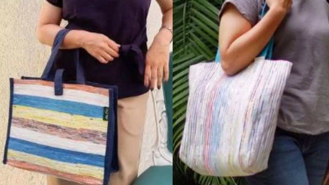 Handbags from plastic waste