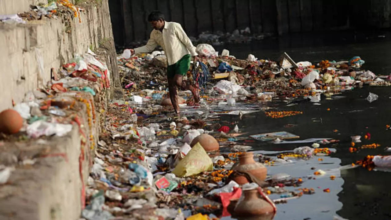 polluted river istock