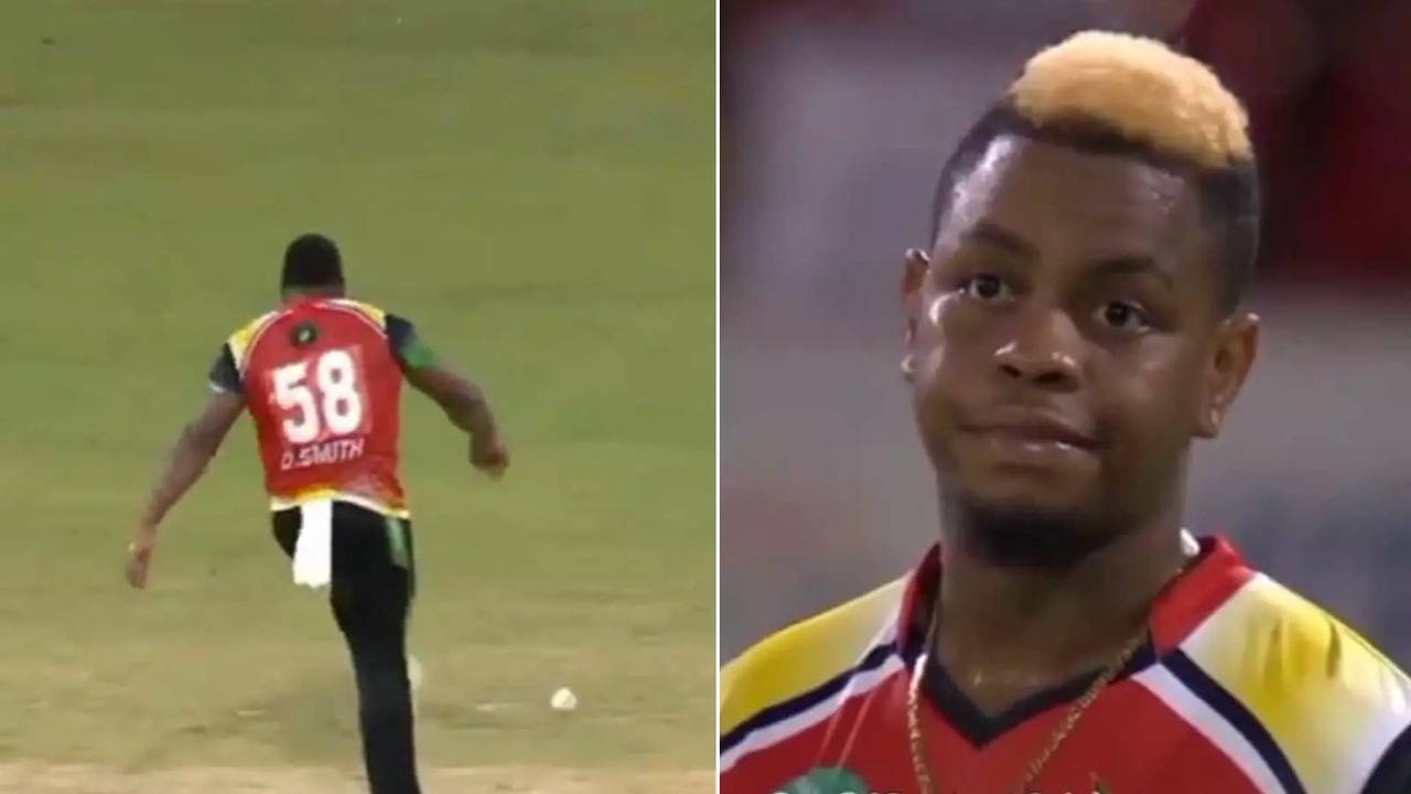 Watch Odean Smith kicks the ball away, gives batting team 2 free runs in CPL 2022 Cricket News, Times Now