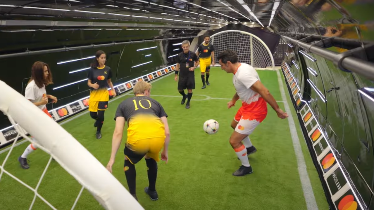 Zero gravity football match