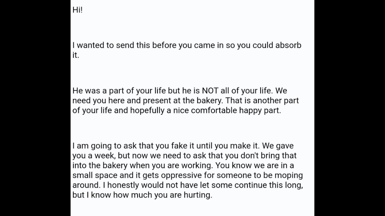 Bakery boss sends brutal email to employee after her breakup