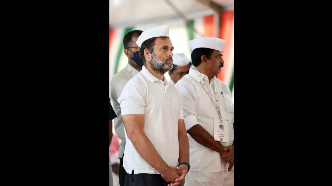 Congress leader Rahul Gandhi in Karnataka's Badanavalu