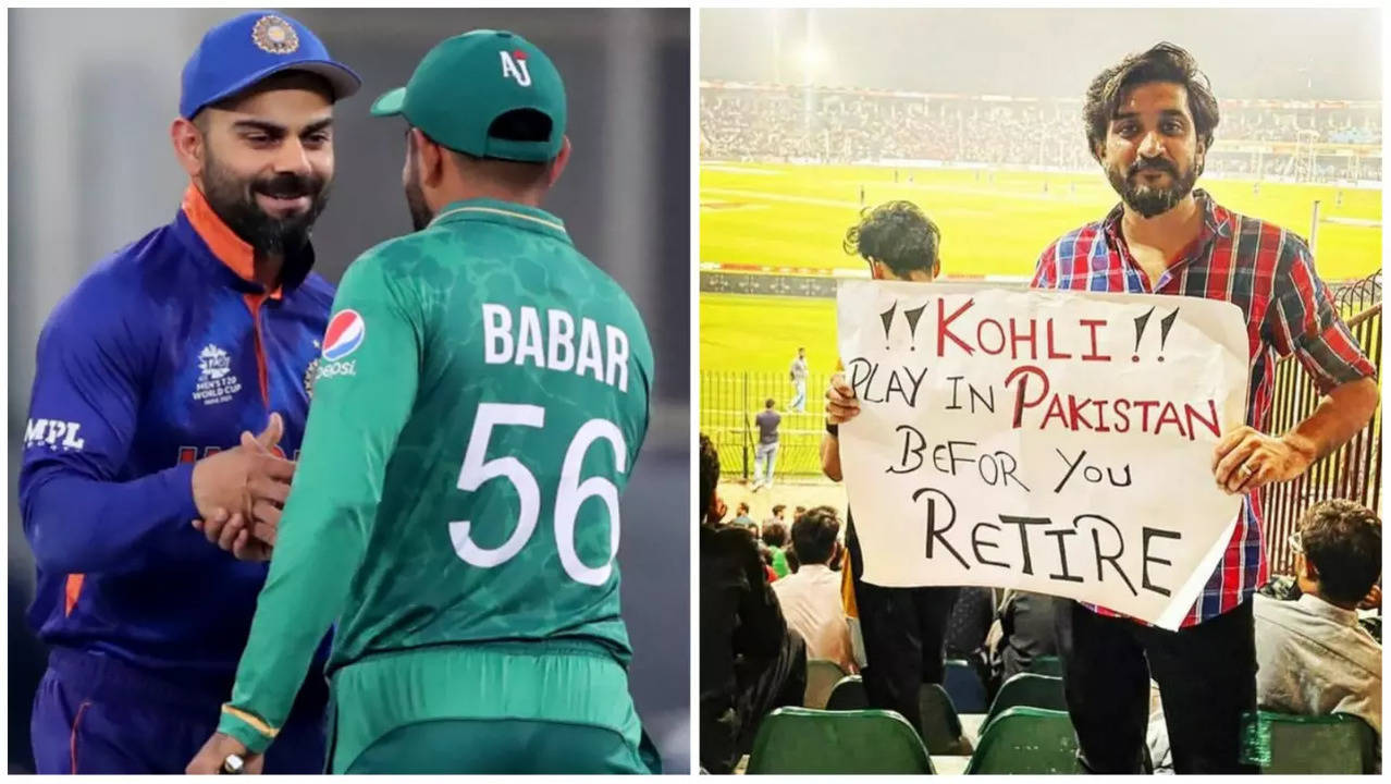 Play in Pakistan before you retire: Fan's special poster for Virat Kohli  during Lahore T20I goes viral