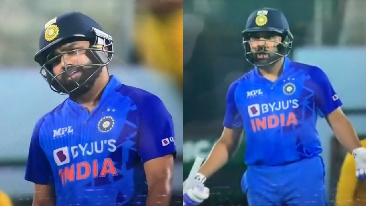 Watch: Rohit Sharma fumes at umpire after he doesn't signal wide, asks ...