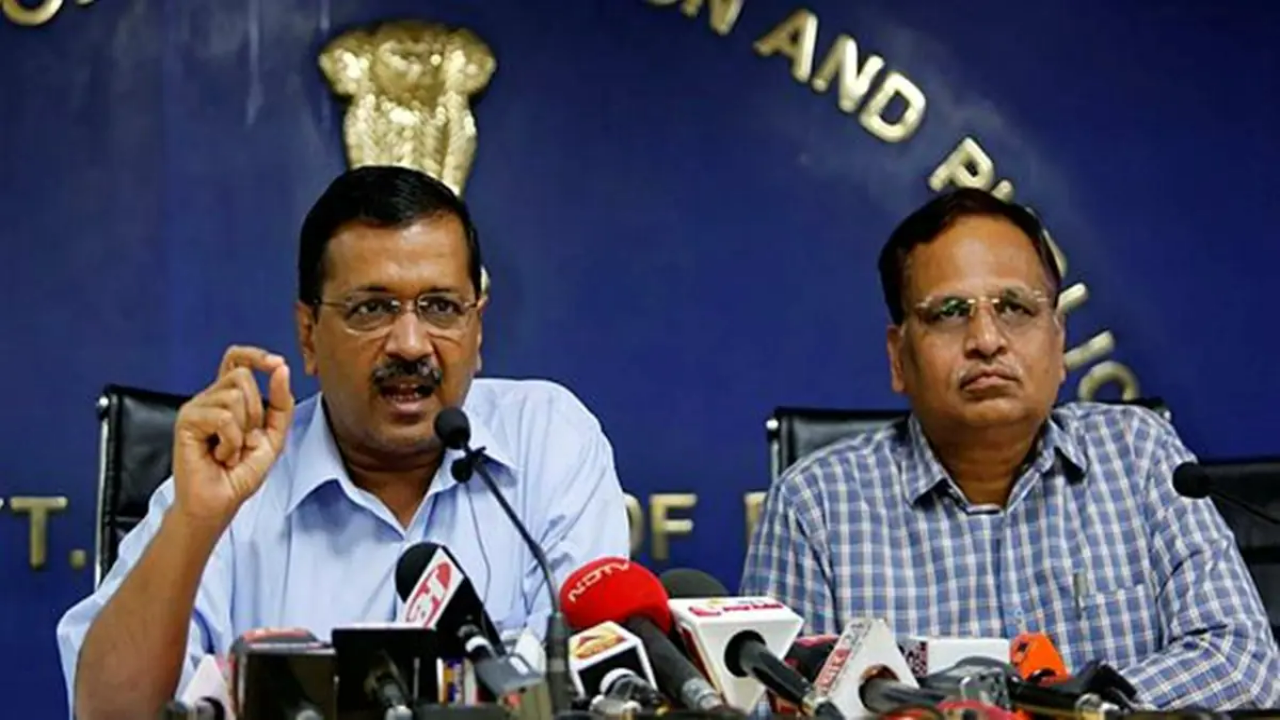 Arvind Kejriwal with Satyendar Jain