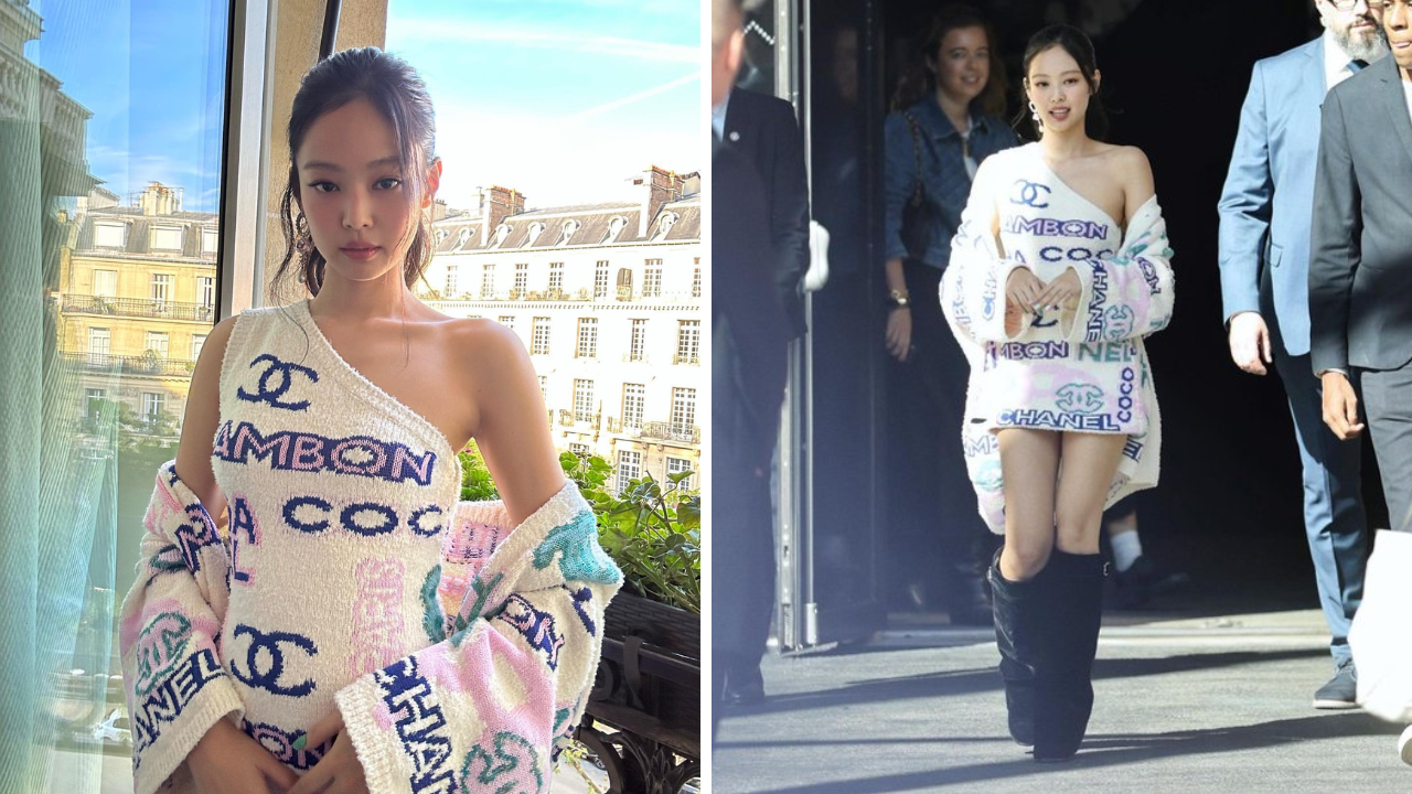 Jennie of Blackpink Dazzles In a Cropped Set and Go-Go Boots In Paris