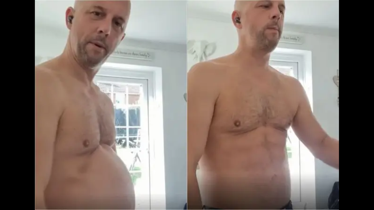 Man who can go from ripped to beer belly in seconds makes thousands from 'male pregnancy' videos