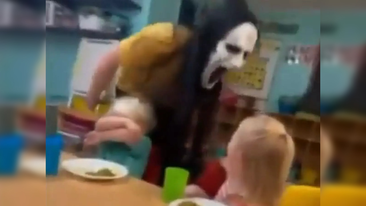 Daycare worker fired for scaring toddlers with 'Scream' mask says she's 'not a child abuser' | Screengrab