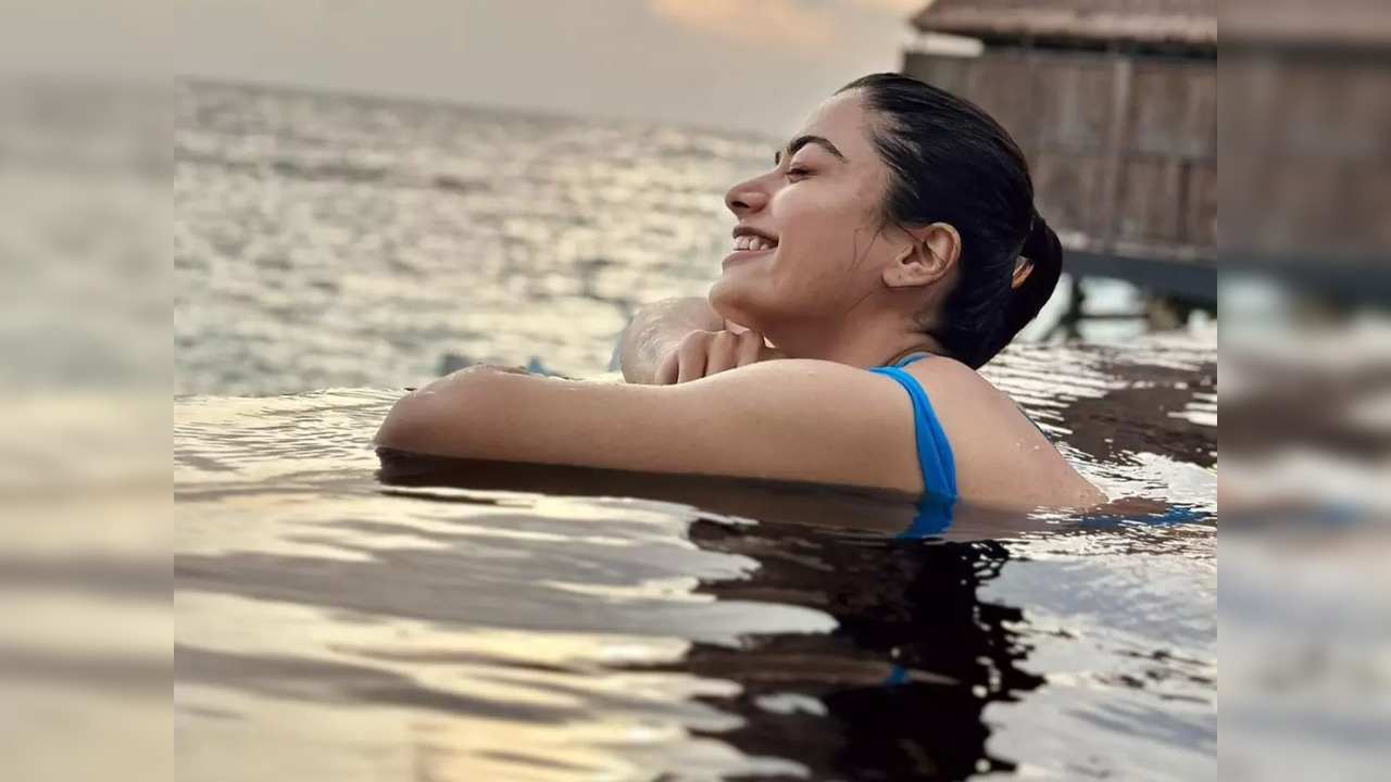 Rashmika is not skipping gym even amid Maldives vacay; GoodBye actress burns calories before turning 'water baby'