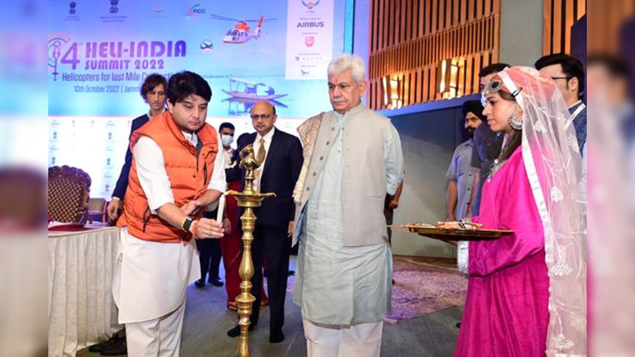 Minister of Civil Aviation Jyotiraditya Scindia inaugurates 4th Heli-India Summit 2022