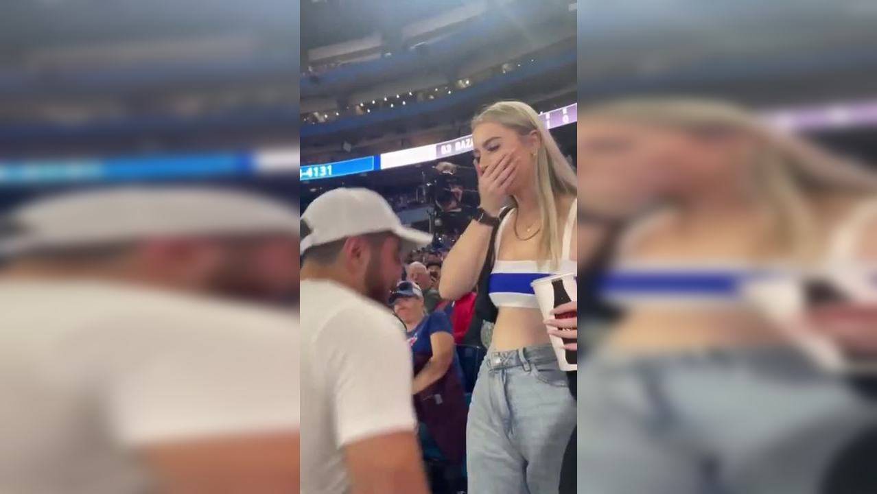 Viral video: Woman slaps her partner after he pulls a proposal prank on her