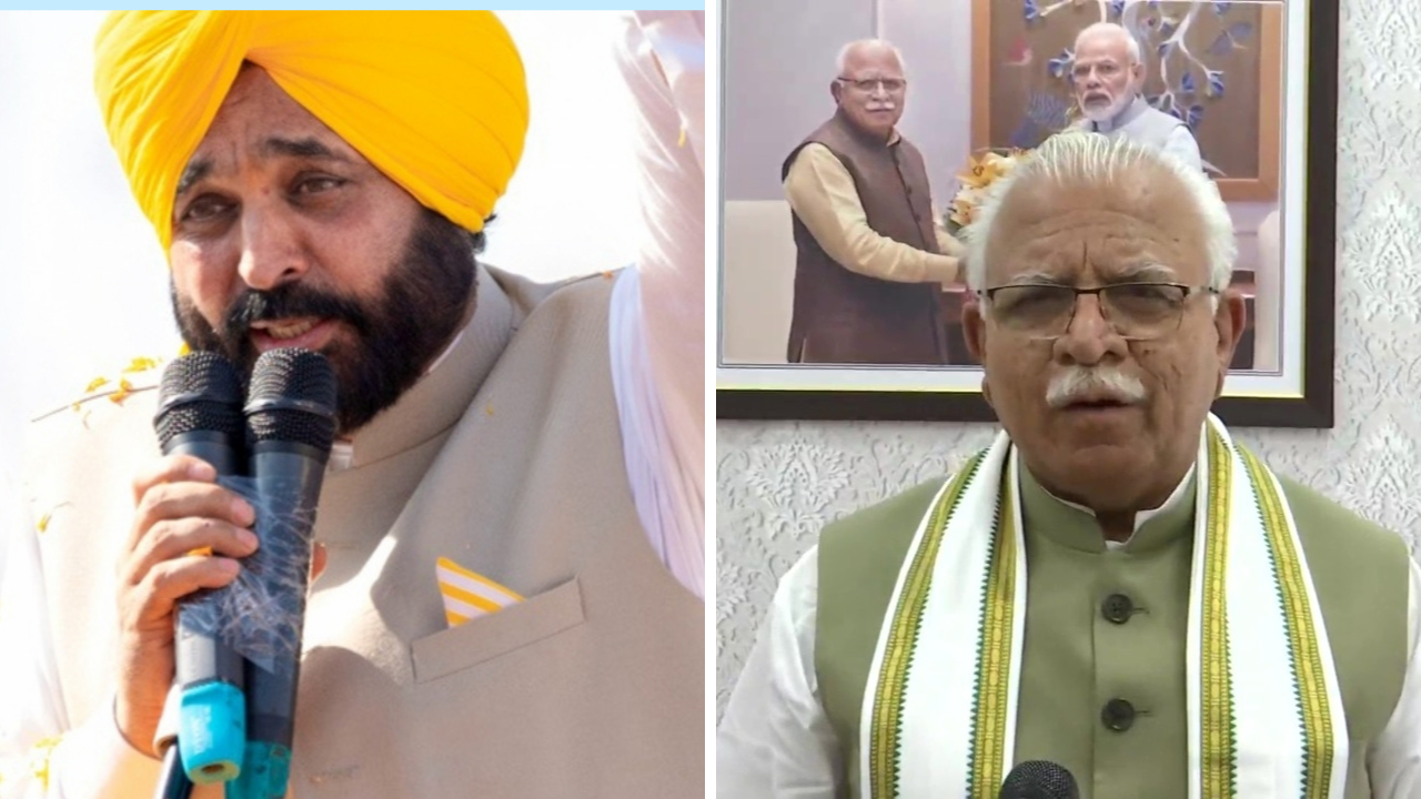 Punjab CM Bhagwant Mann - Haryana CM Manohar Lal Khattar