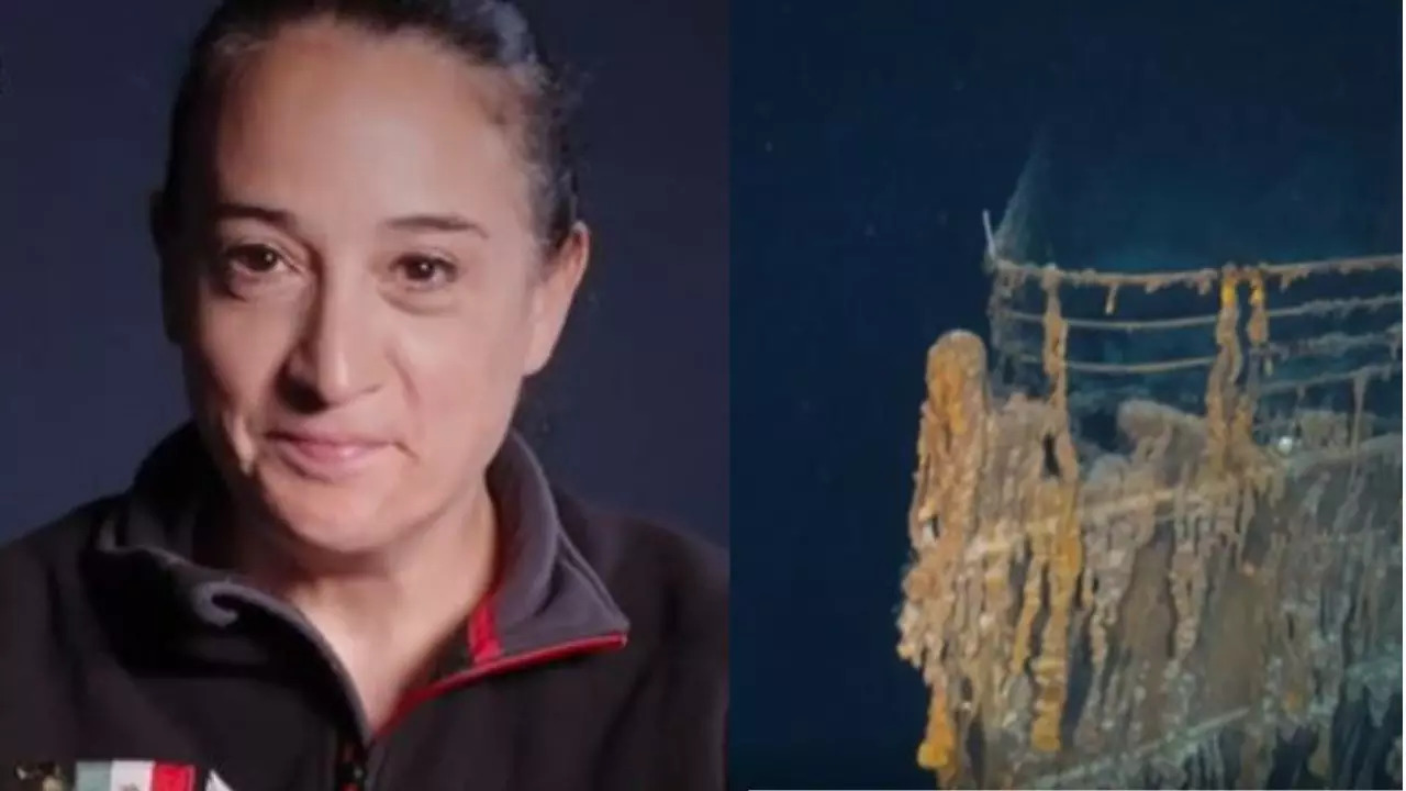 Woman visits Titanic wreckage