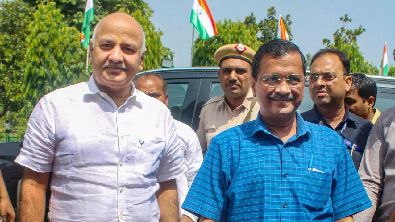 Delhi CM Arvind Kejriwal and his deputy Manish Sisodia