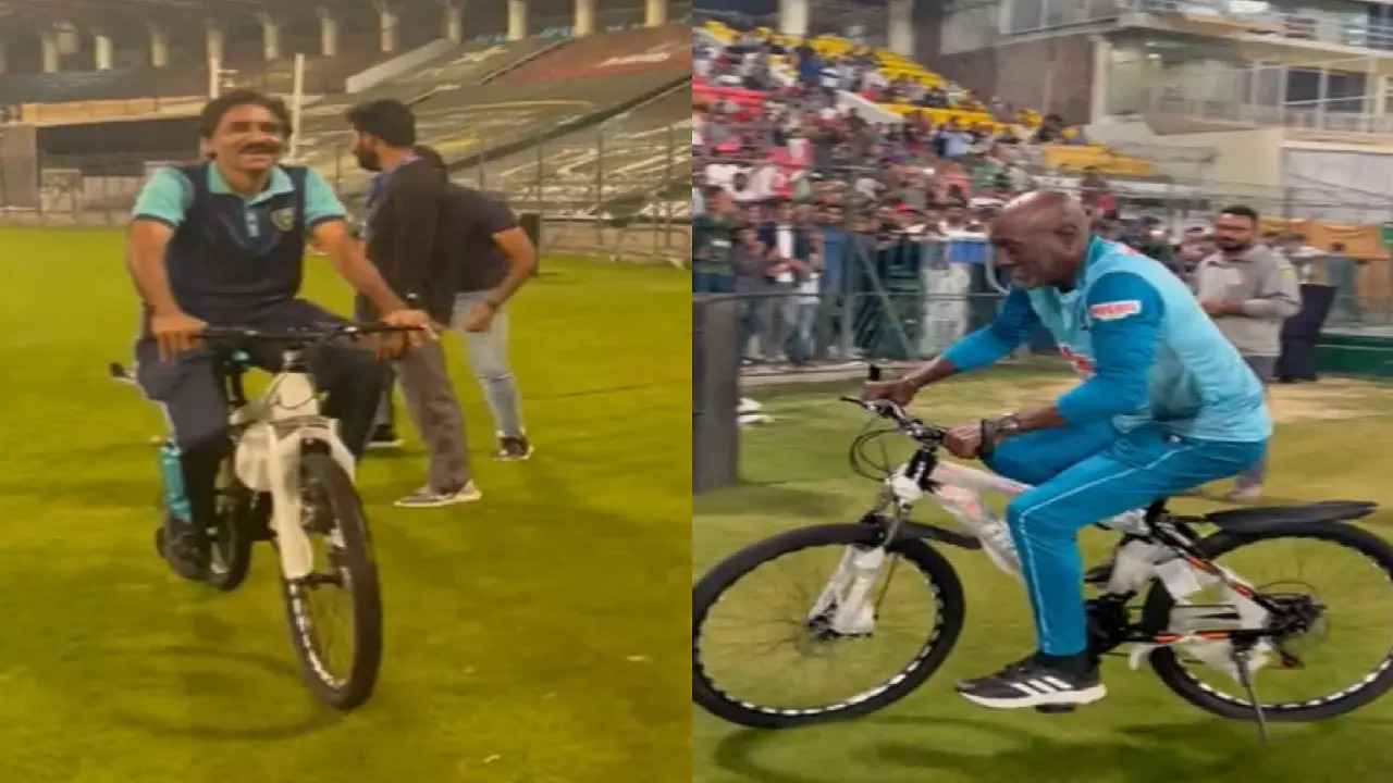 Miandad vs Richards cycling