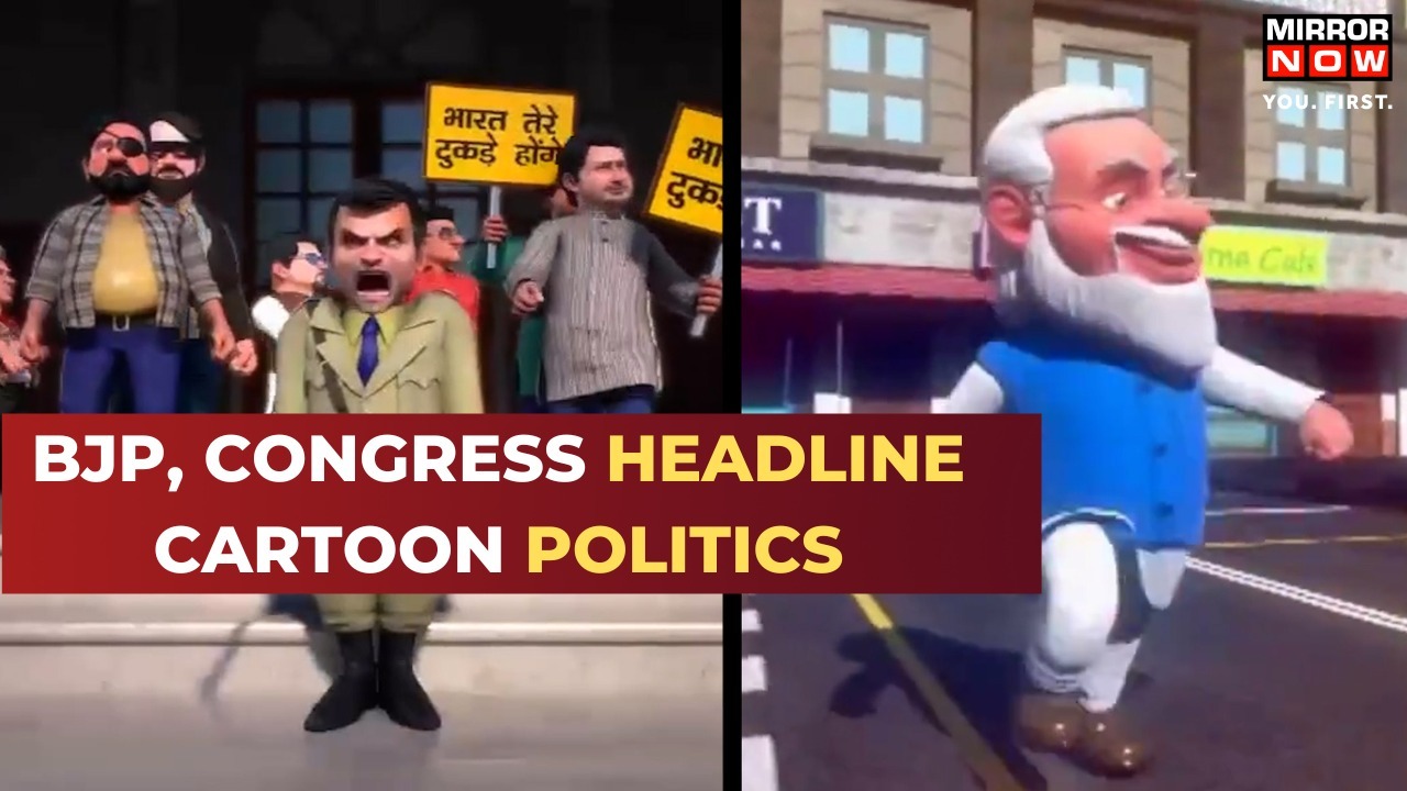 Politics | BJP - Congress Engage In Cartoon Politics | Bharat Jodo ...