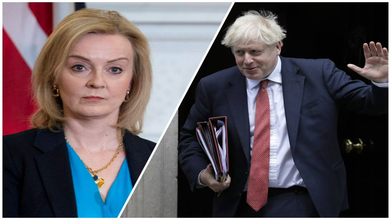 Liz Truss and Boris Johnson