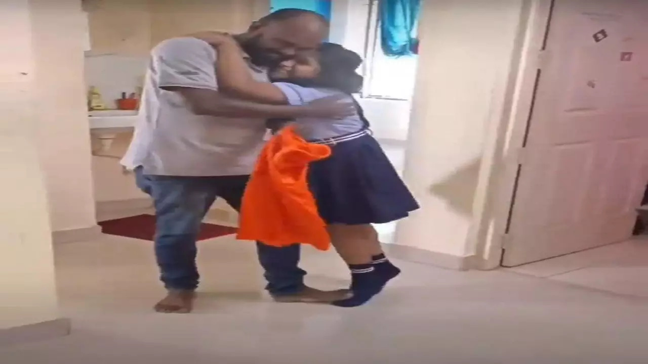 School girl jumps with joy after father lands job at Swiggy, viral video leaves netizens in awe