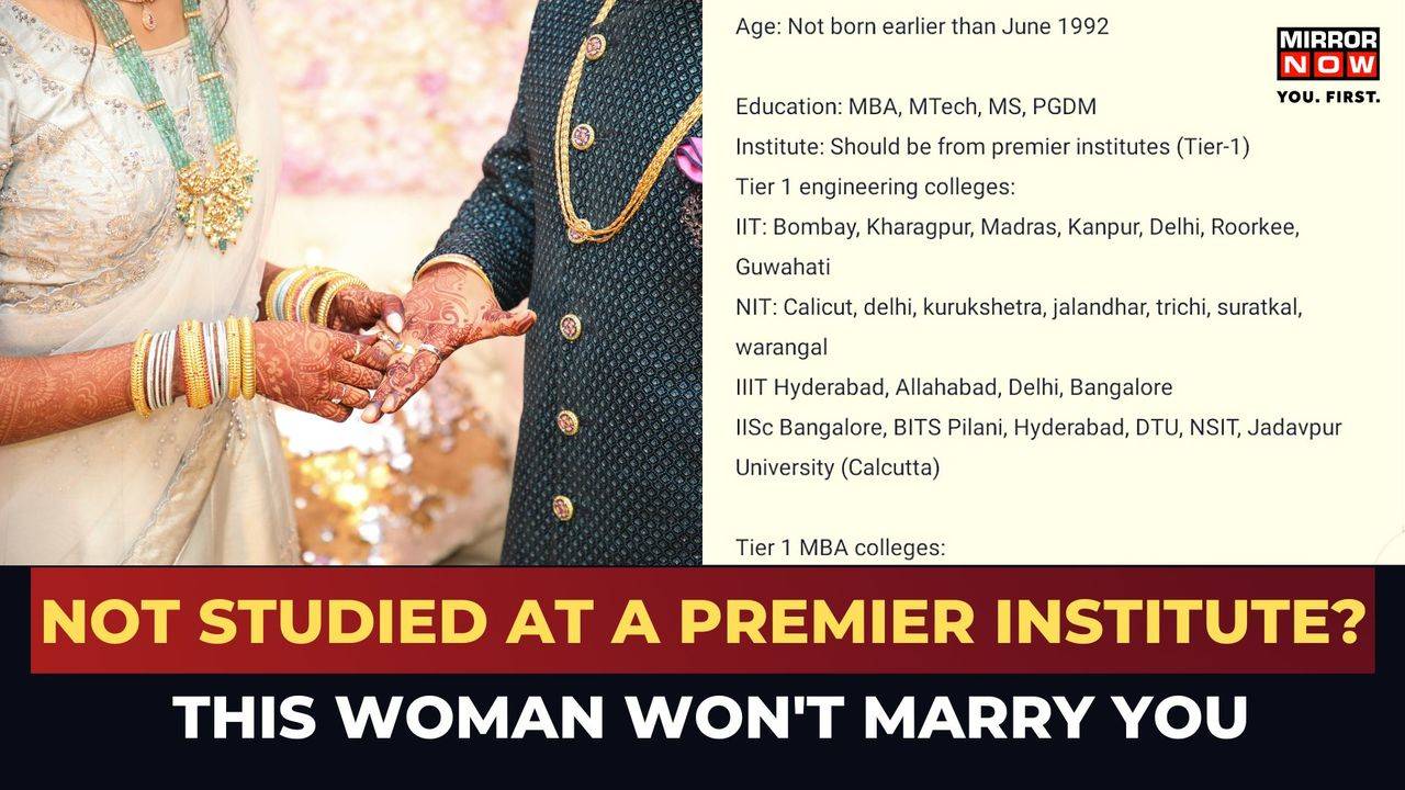 Bizarre Matrimonial Ads | Woman Seeks Groom From 'Tier-1' Premier ...