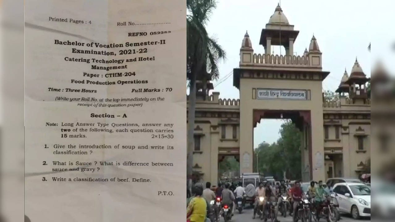 BHU's Hotel Management course question paper on beef.