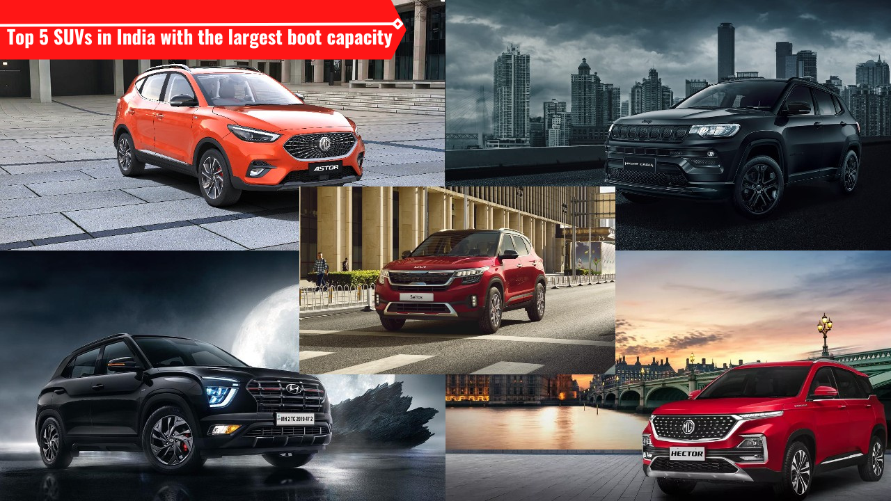 Top 5 SUVs in India with the largest boot capacity under 20 Lakh